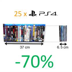 PS4 sleeves for PS4 game storage - space for cover - 25 pcs.