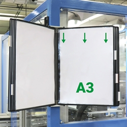 Tarifold Metal Wall Document Display System, A3, 10 Pockets