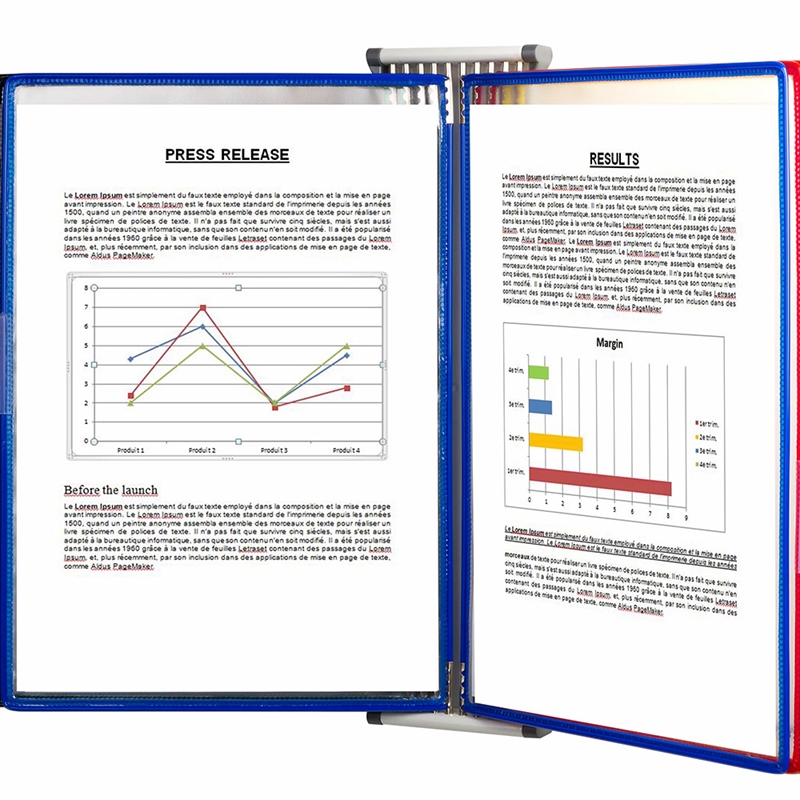 Tarifold Metal Wall Document Display System, A4, 10 Pockets