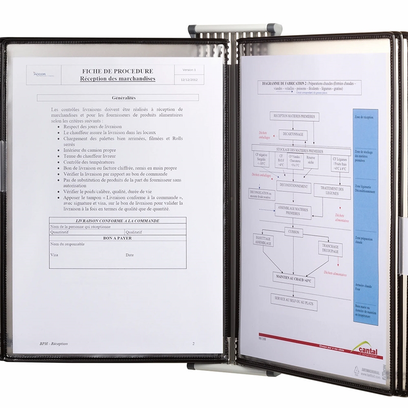 Tarifold Antimicrobial Wall Document Display System, A4, 10 Pockets