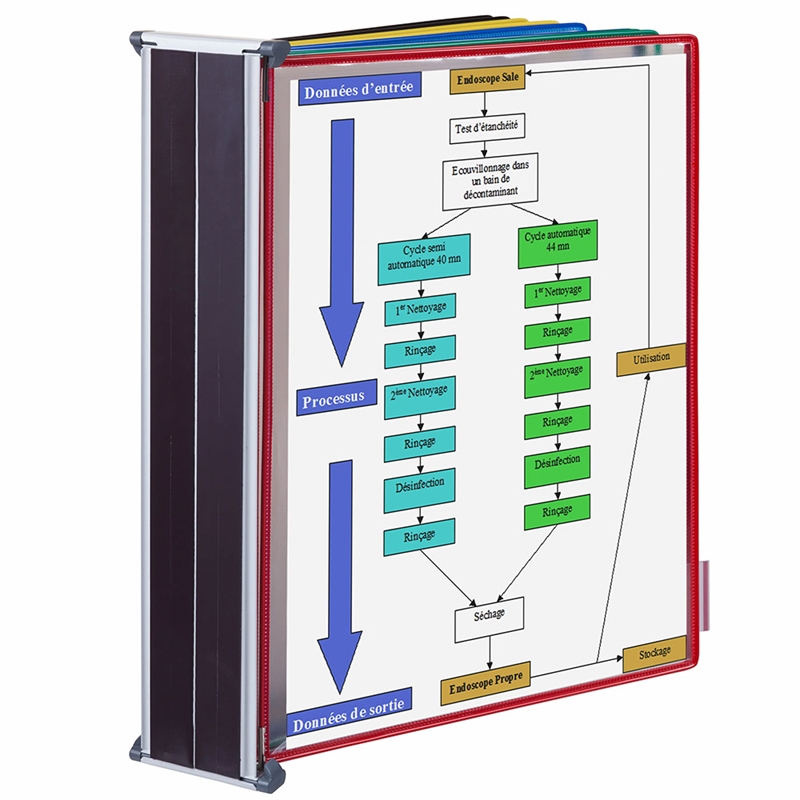 Tarifold Magnetic Wall Document Display System, A4, 10 Pockets