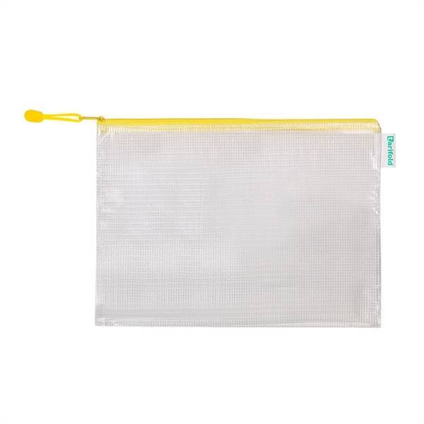 A4 folder with zipper, yellow - 8 pcs.